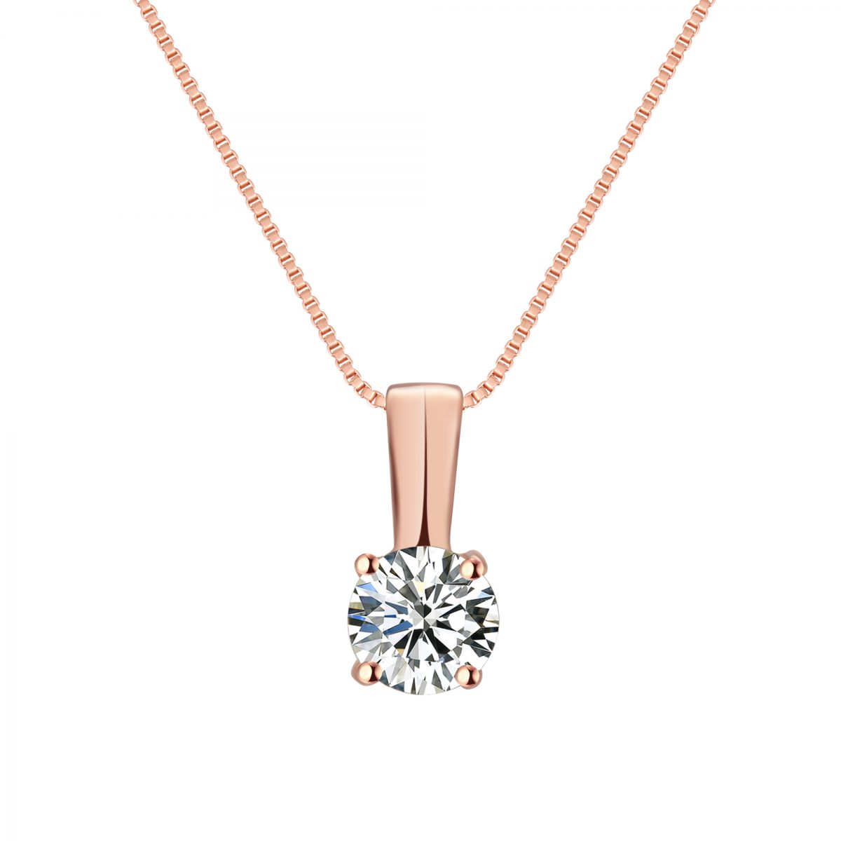 Classic Circle Necklace - Rose Gold